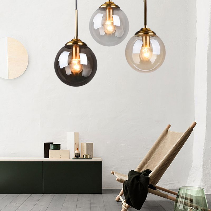 Globe Anhänger Deckenleuchte minimalistische Glasgehackbeleuchtung für Schlafzimmer