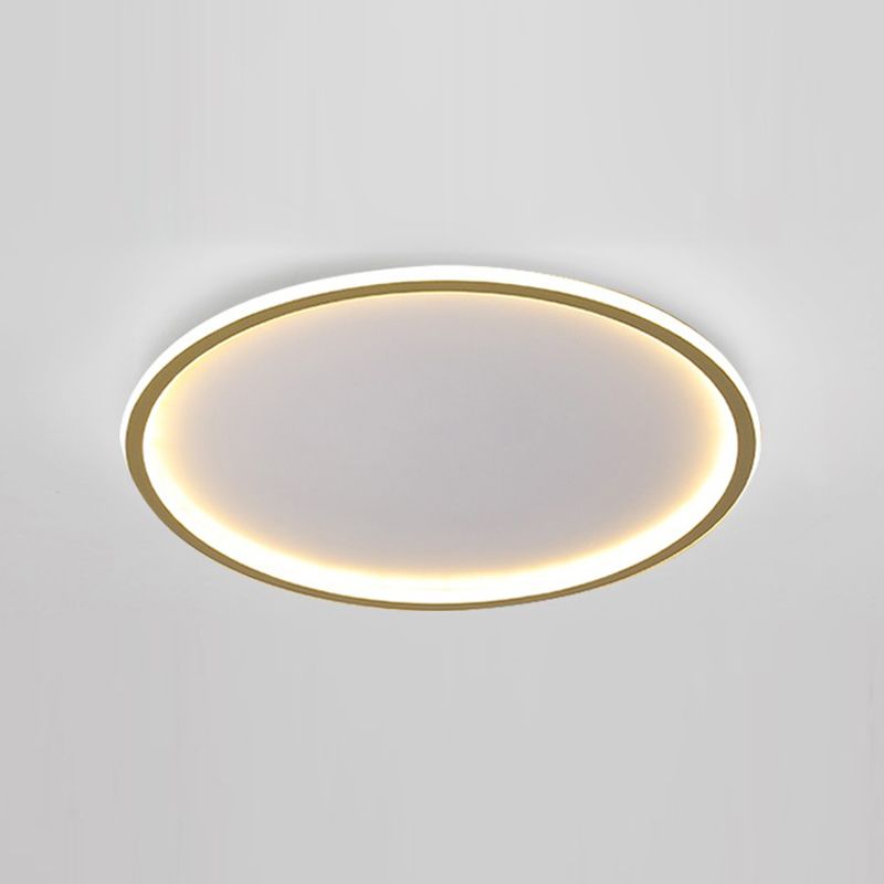 Modern Flush Mounted Ceiling Lights Ring LED Ceiling Mount Lighting with Silicone Shade