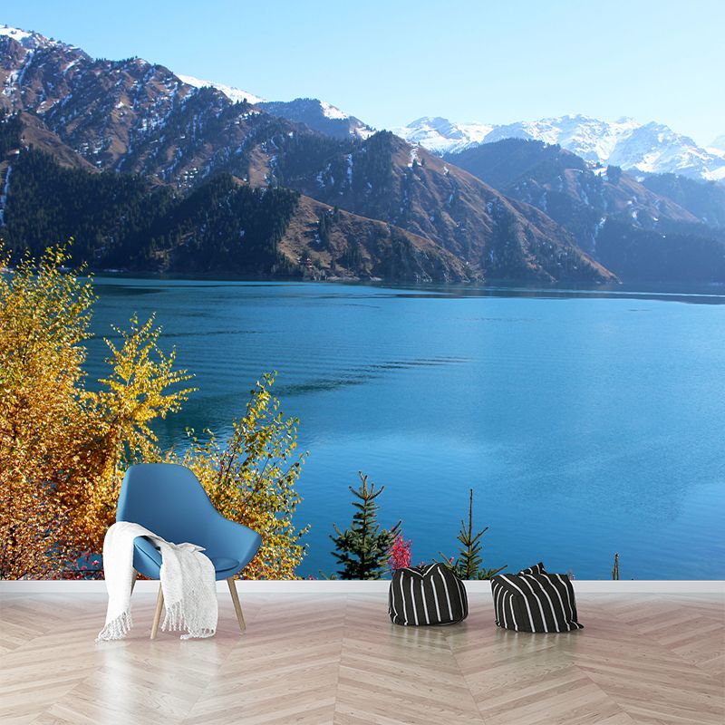 Photography Pattern Mildew Wall Mural Lake Horizontalt for Living Room