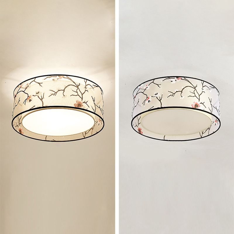 Lámpara de techo empotrada de 1 luz de estilo tradicional para dormitorio