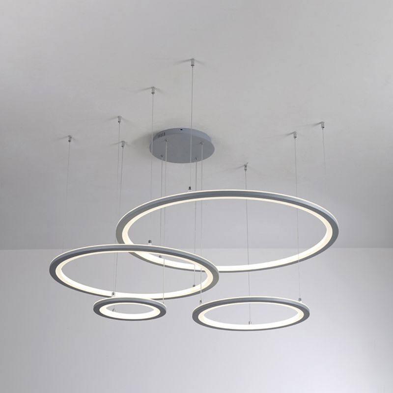 Moderne kroonluchters voor eetkamer meerdere ringen Opgebroken verlichtingsarmaturen