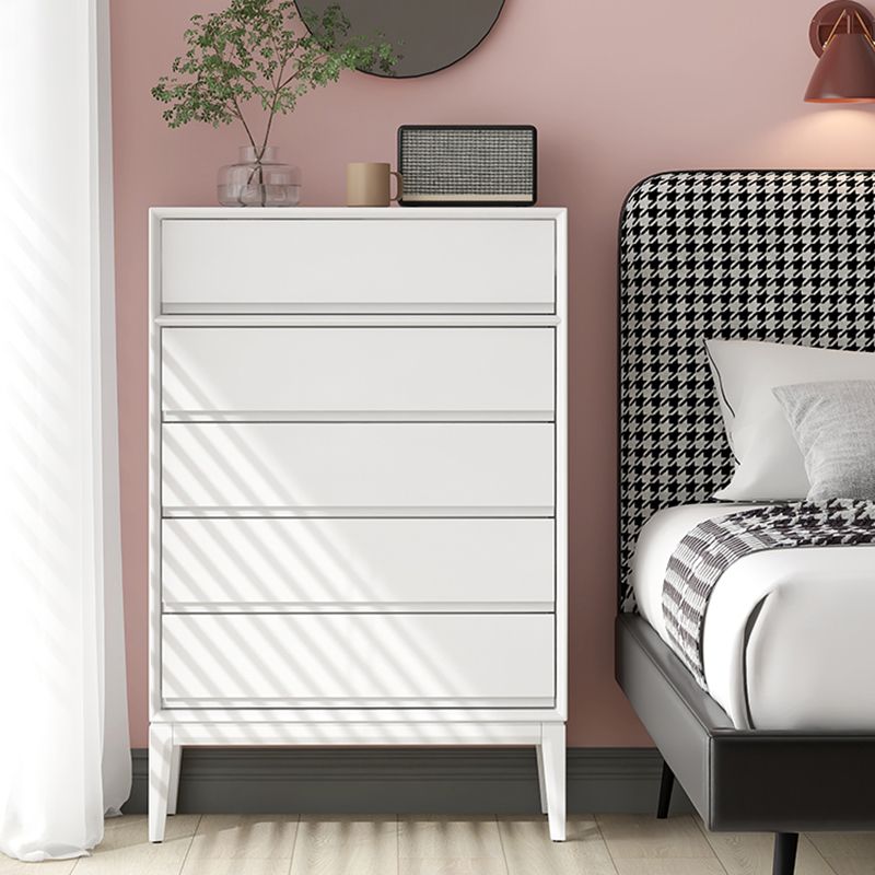 Modern Vertical Wood Storage Chest with Soft-Close Drawers for Home