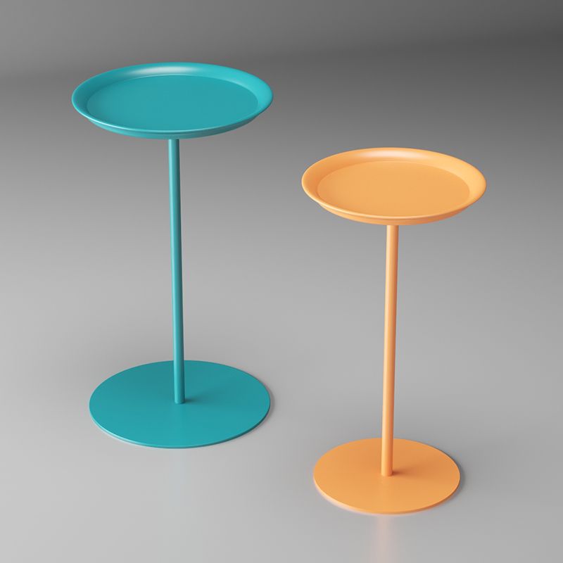Pedestal Base Design Cocktail Table Multi-color Selection of Iron Circular Coffee Table
