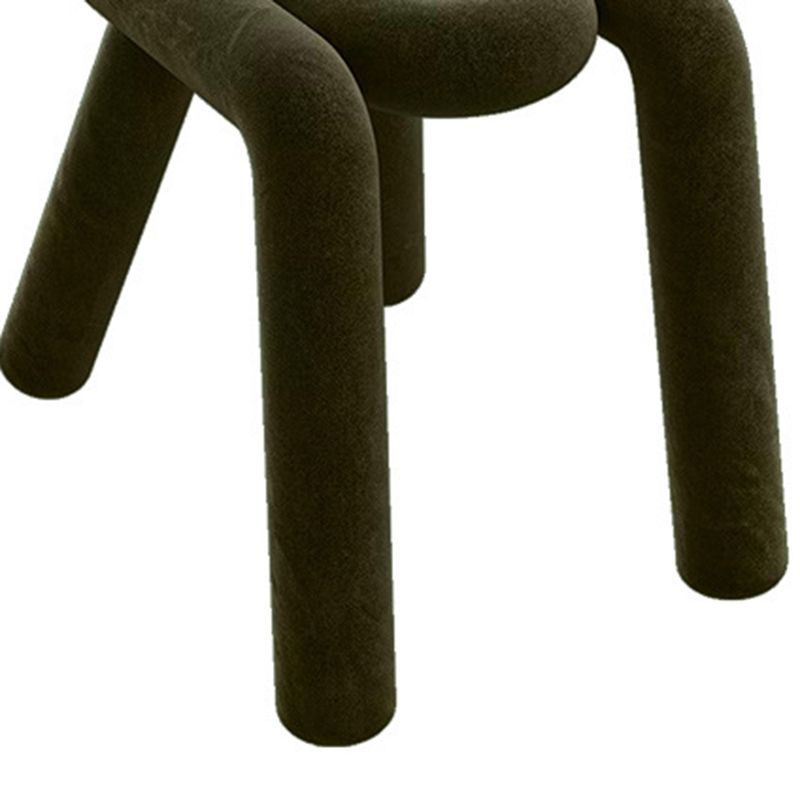 Ensemble de chaises latérales à dossier ouvert de salle à manger de chaises de velours de style contemporain