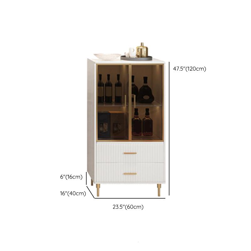 Glam Dining Buffet Stone Sideboard Table with Cabinets and Drawers