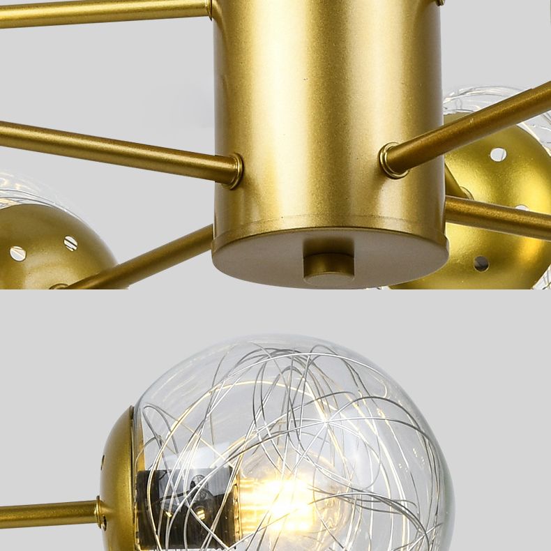 Nordic Style Simplicity Glassorb Kronleuchter eingebaut