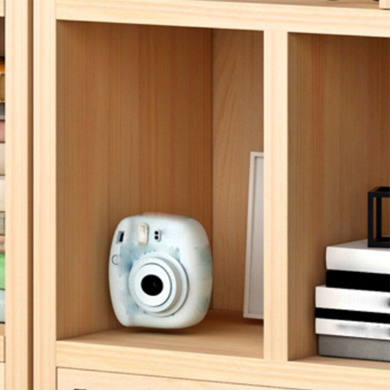 Closed Back Standard Bookshelf Wooden Contemporary Bookcase with Shelves