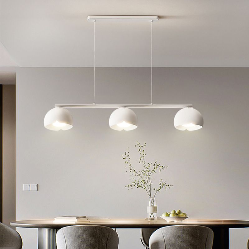 Modernism 3-Light Kitchen Island Lighting White Island Pendant Lighting for Kitchen
