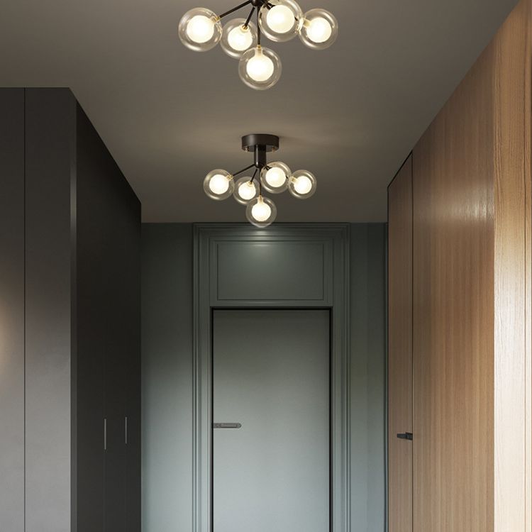 Modo inbouwplafondlamp Modern helder en matglas 5-lichts semi-inbouwlamp voor gang