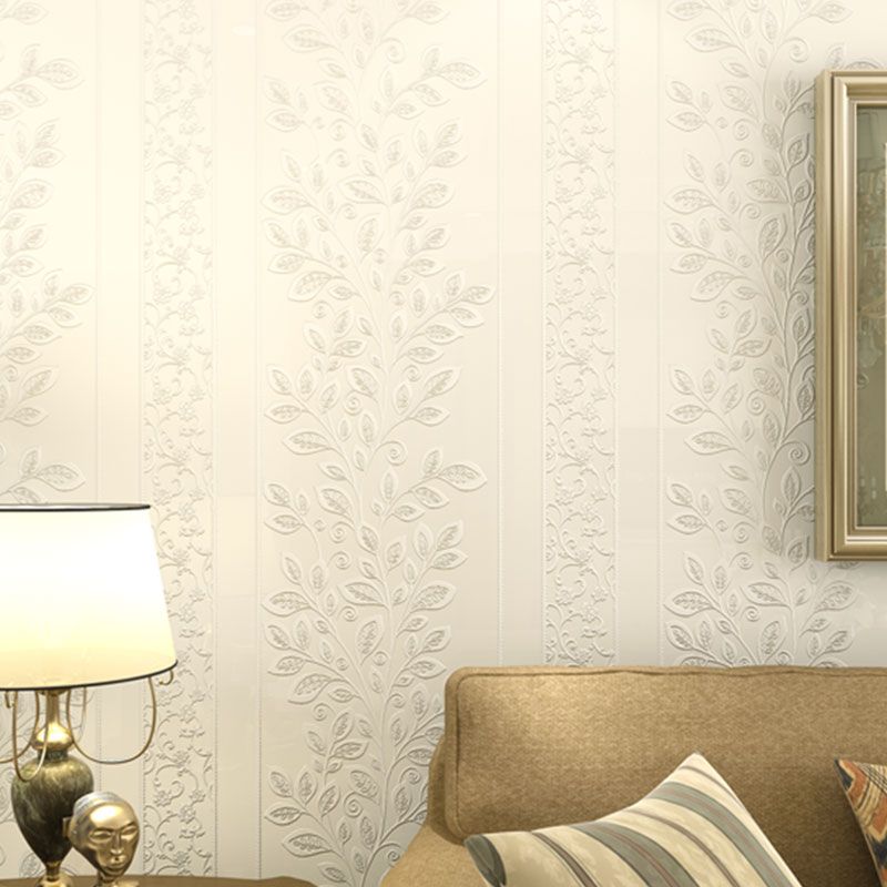 Entwined Leaves Wall Decor for Guest Room Garden Wallpaper Roll, Non-Pasted, 57.1 sq ft.