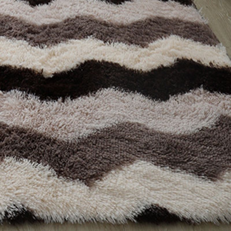 Tapis imprimé couleur contrastée noir et blanc, en Polyester, décontracté, lavable, pour la décoration de la maison