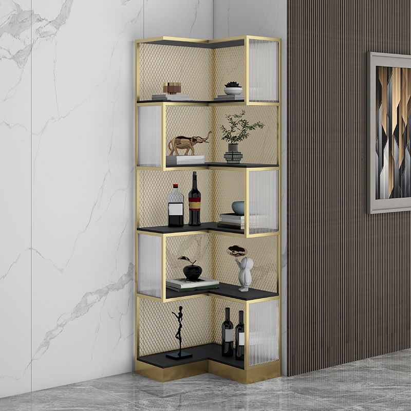 22" Wide Contemporary Shelf Closed Metal Shelves Included Bookcase
