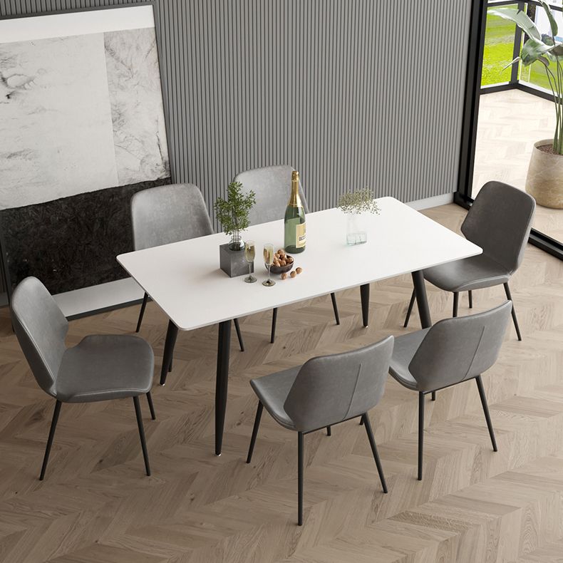 Modern 1/2/4/5/7 Pieces Dining Set Rectangle Stone Dining Table for Dining Room Kitchen