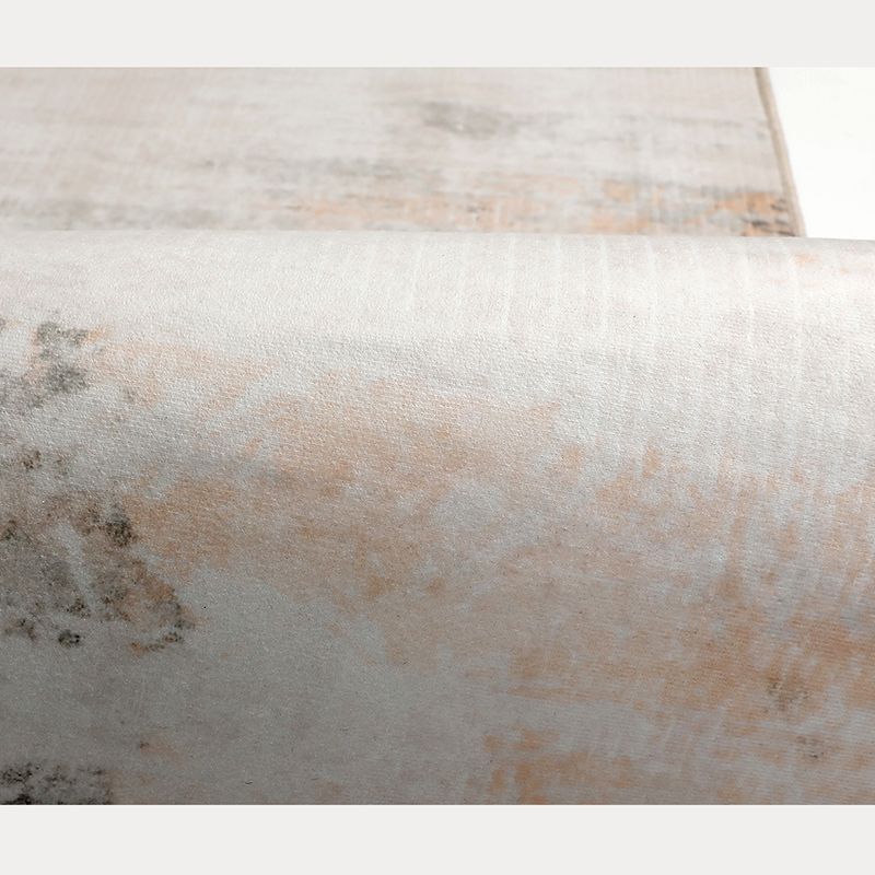 White Tone Modern Indoor Rug Polyester Color Blooming Carpet Non-Slip Backing Rug for Living Room