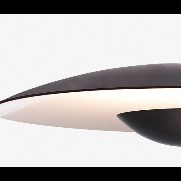 Schwarz UFO-Form Minimalismus-Stil LED Hängende hängende leichte postmoderne Metallbeleuchtung für Wohnzimmer