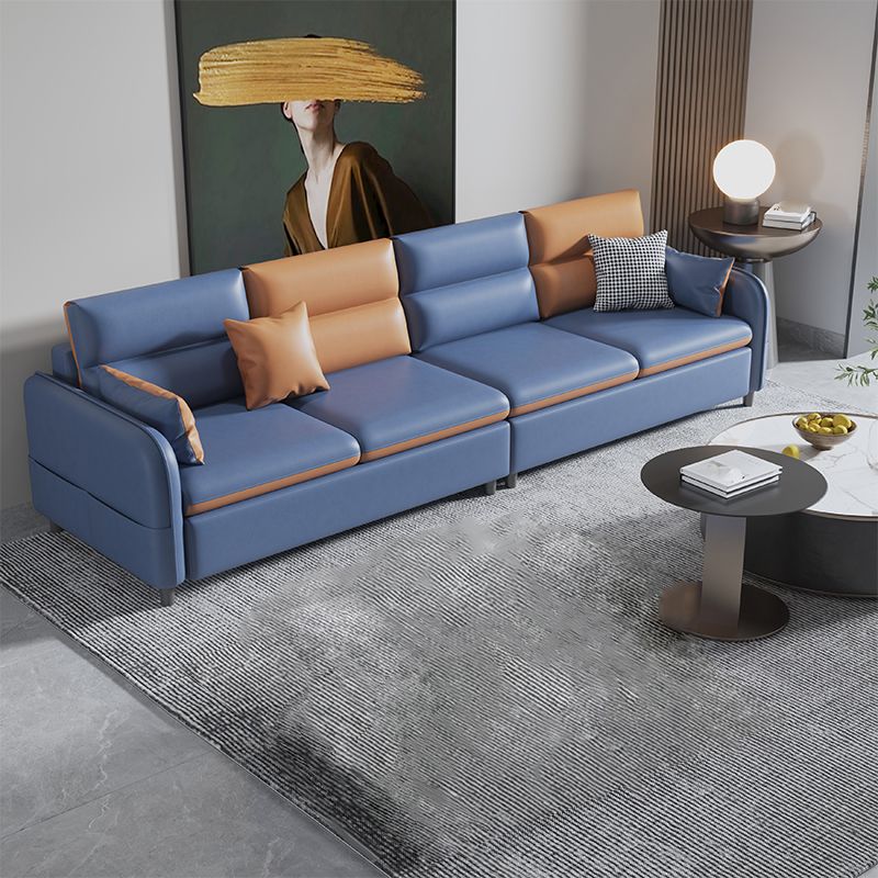 Contemporary Fabric Loose Back Sofa 29.53"High Pillow Top Arm Sofa with Storage