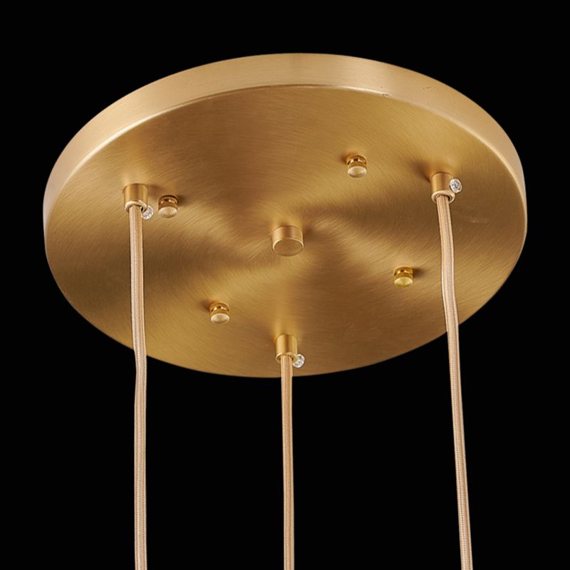 Crystal Gold Pendant Light Geometric Contemporary Ceiling Light for Stair Half