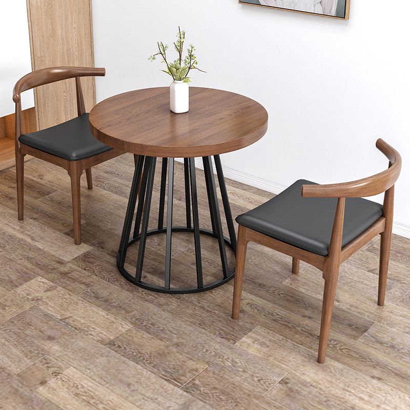 Modern 1/2/3 Pieces Dining Set Round Pine Wood Dining Table for Dining Room
