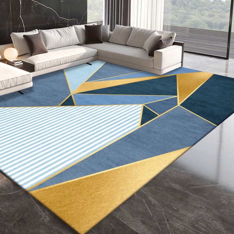 Modern Geometric Rug Carpet Stain Resistant Rug for Living Room