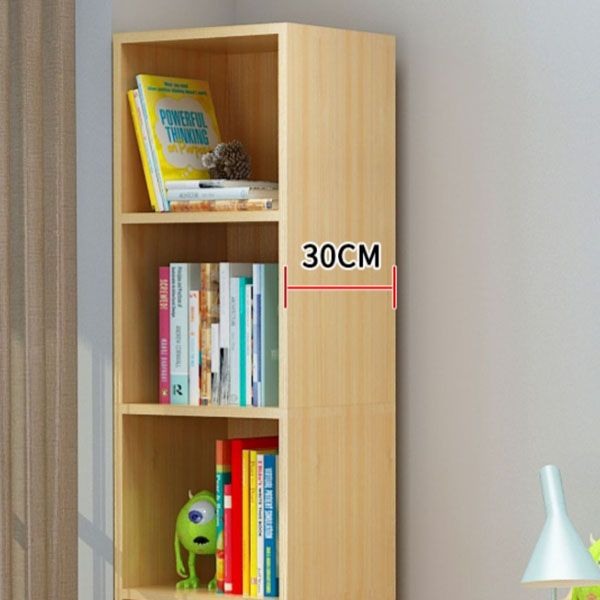 Modern Closed Back Bookshelf Wooden Shelf Bookcase for Study Room