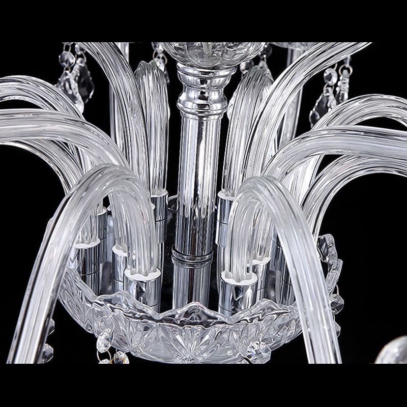 Lámpara de araña de velas iluminación de vidrio tradicional iluminación para restaurante