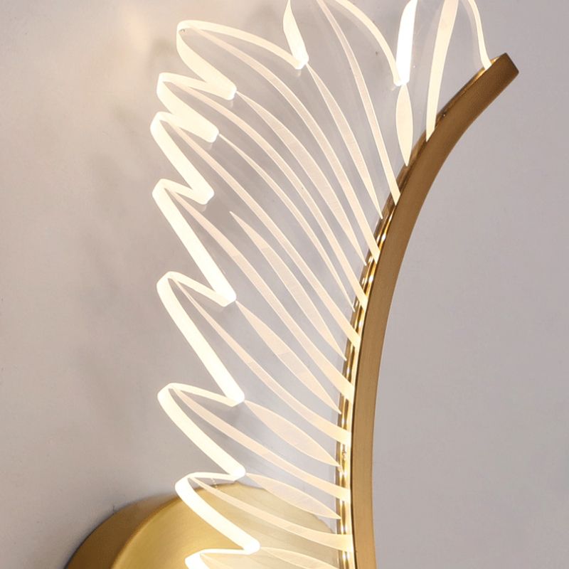 Unique Shape Wall Mounted Light Fixture Modern Wall Mounted Lighting in Gold