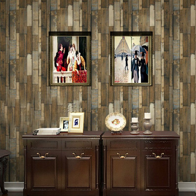 Natural Color Wood Wallpaper Decorative Non-Pasted Wall Covering, 33'L x 20.5"W