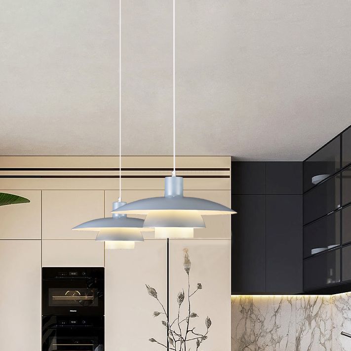 Lámpara colgante geométrica de aluminio nórdico moderno para el comedor para comedor