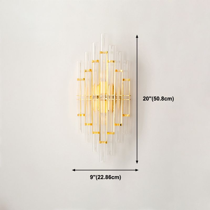 Modern Wall Sconce Light Simple Wall Light Fixture with Crystal Shade for Bedroom