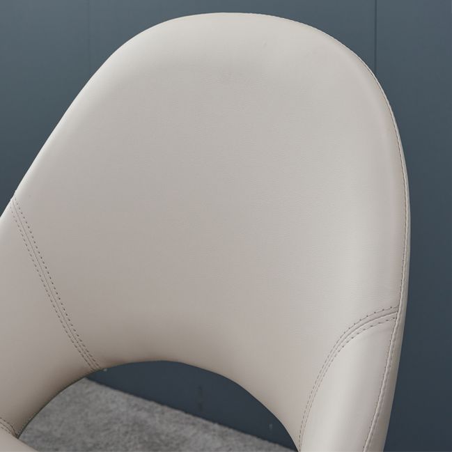 Industrial Dining Chair with Metal Legs Open Back Side Chair for Home