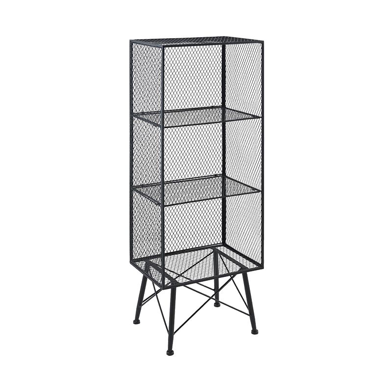 Metal Closed Back Bookshelf Standard Shelves Included Bookcase