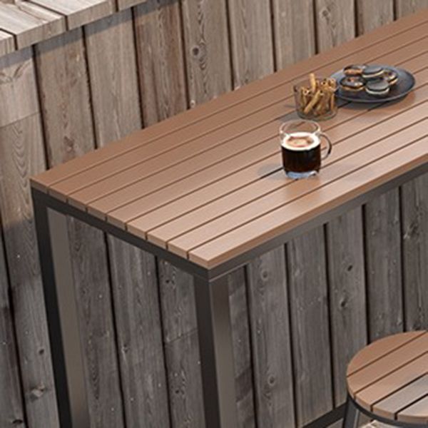 Industrial Bar Set 1/2/5 Pcs Wood Counter Height Table with Metal Barstool