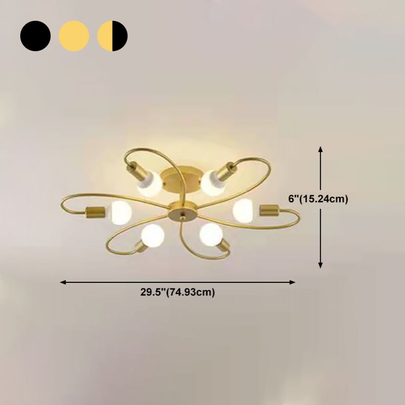 Metallic Swirl plafondlamp industriële stijl woonkamer semi spoeling mount licht