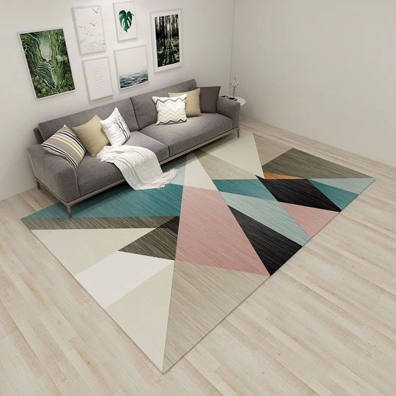 Creative Graphic Printed Carpet Polyester Rug Non-Slip Backing Indoor Rug for Home Decoration