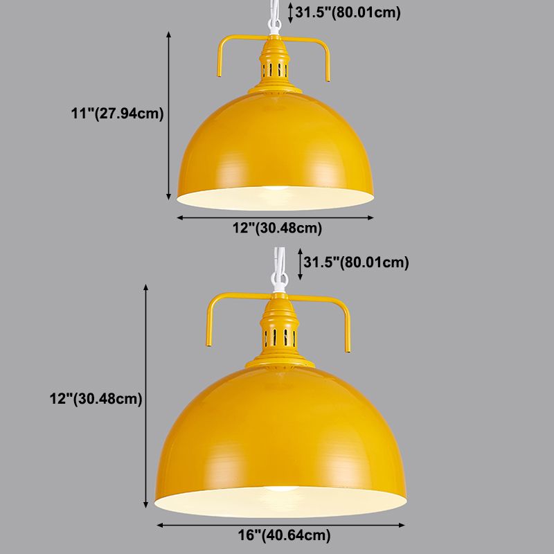Lumière suspendue industrielle colorée d'éclairage de pendentif en métal pour le salon