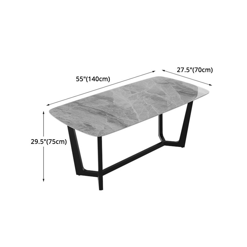 1/5/6/7 Pieces Sintered Stone Dining Table Set Rectangular Dining Room Table
