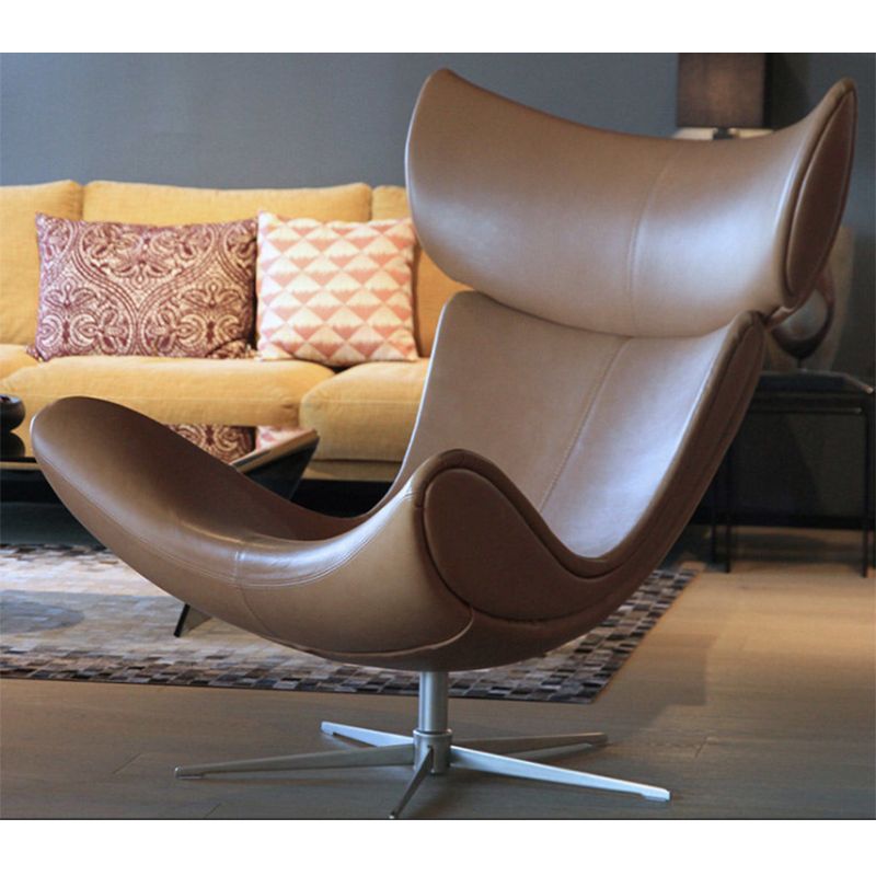 Solid Color Leather Chair Armless Chair for Bedroom/Living Room