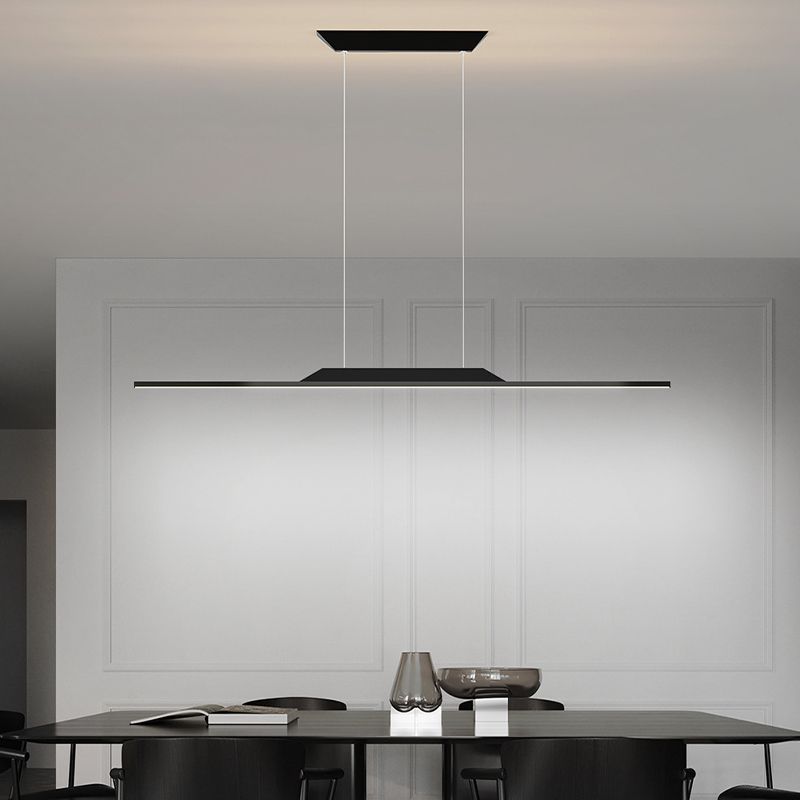 Linear Island Pendant Lights Modern Metal 1 Light for Dining Room