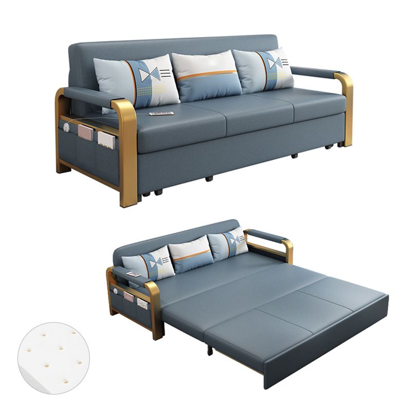 Pillow Included Futon Sofa Bed Square Arms Futon Sleeper Sofa