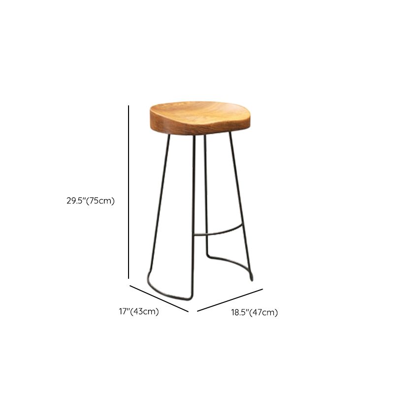 Contemporary Dining Stools Backless Bar Stools with Footrest