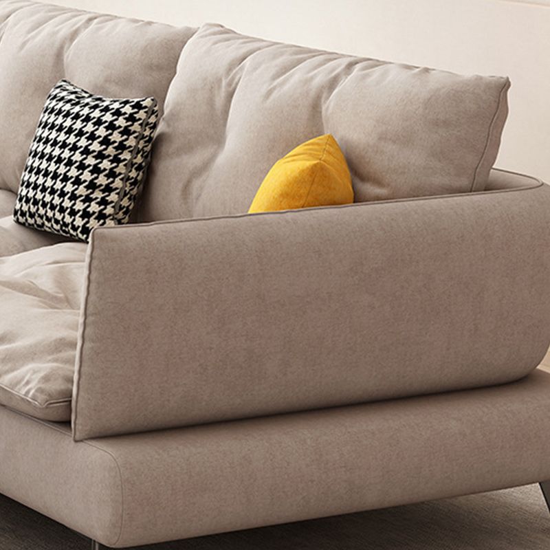 Scandinavian Living Room sofa Flared Arm Cushions Fabric Seating