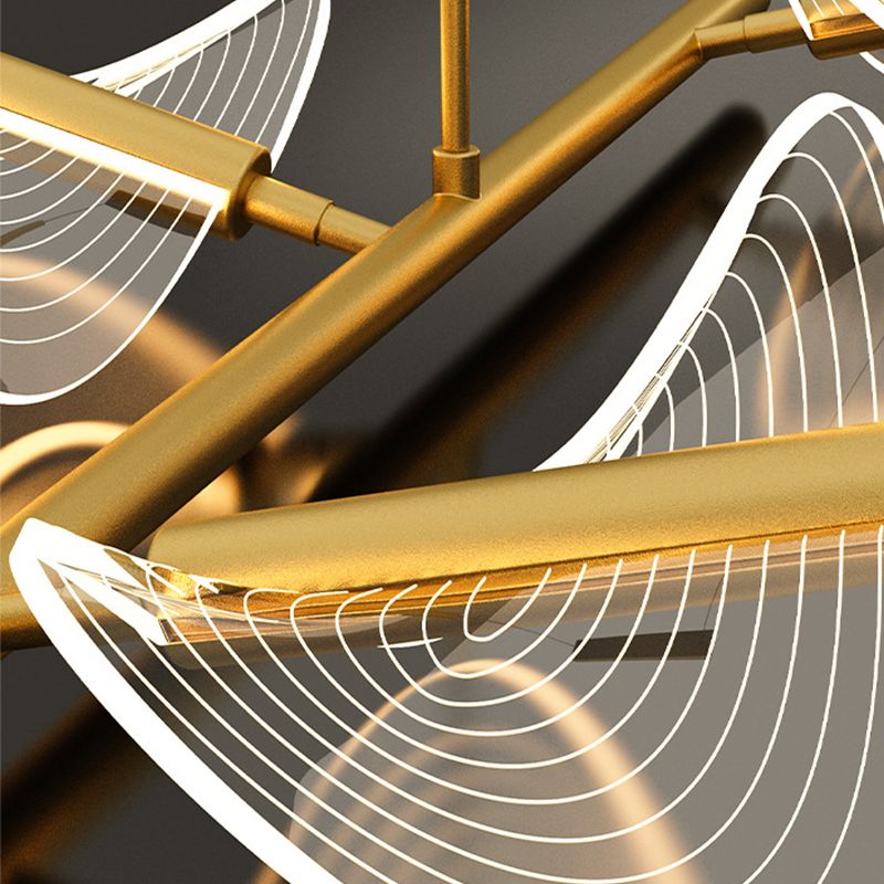 Lámpara de isla LED minimalista Luz colgante en forma de Bownot con sombra acrílica para el comedor