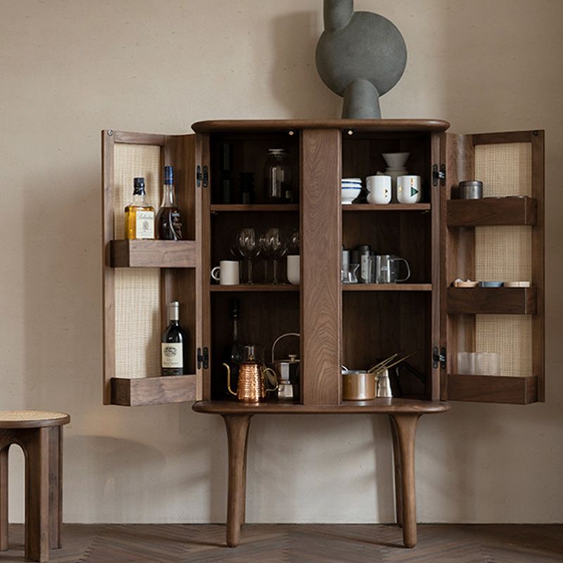Rectangle Storage Cabinet Solid Wood Standard Cabinet with Doors