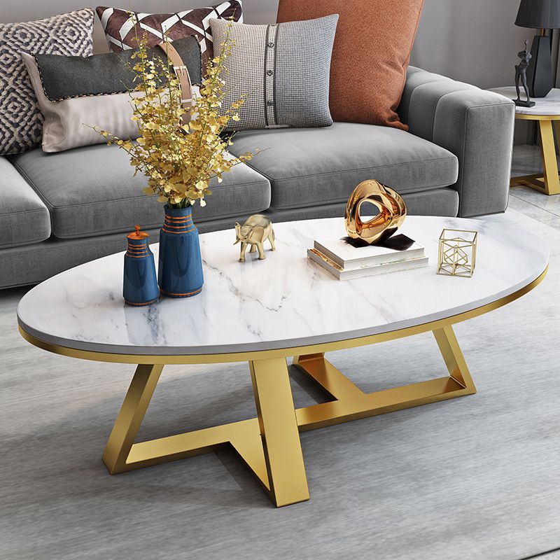 Slate Cross Legs Coffee Table Modern Minimalist Coffee Table
