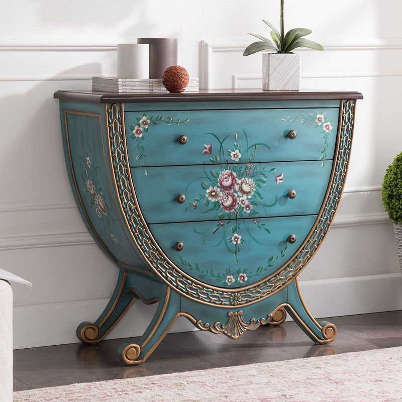 Traditional Storage Chest Solid Wood 15.6 Inch Width Dresser