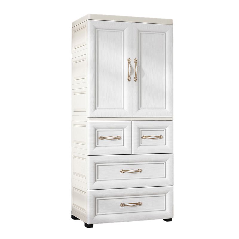 Plastic Storage Cabinet for Bedroom Modern Hinged Door Cabinet