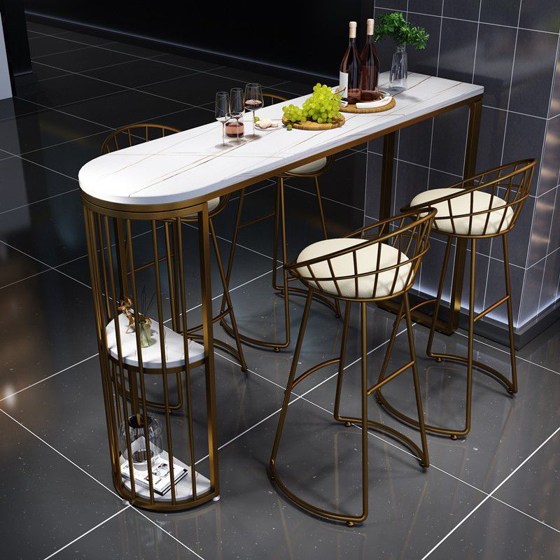 Modern Low Back Upholstered Indoor Bar Stools with Metal Base