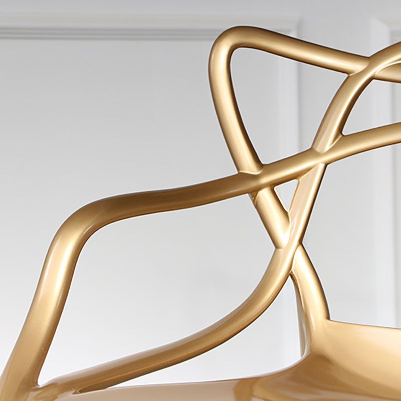 Scandinavian Style Open Back Side Chair for Home Plastic Side Chair