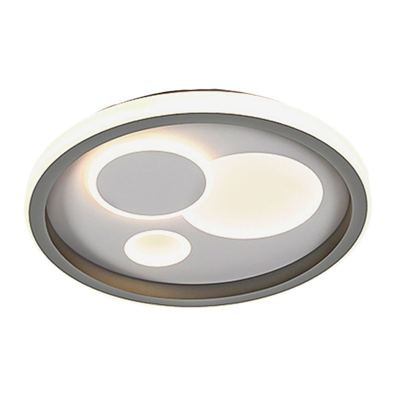 Lampada da incasso moderna in acrilico con motivo a cuore amorevole/tondo in acrilico, lampada da incasso a LED grigia per camera da letto