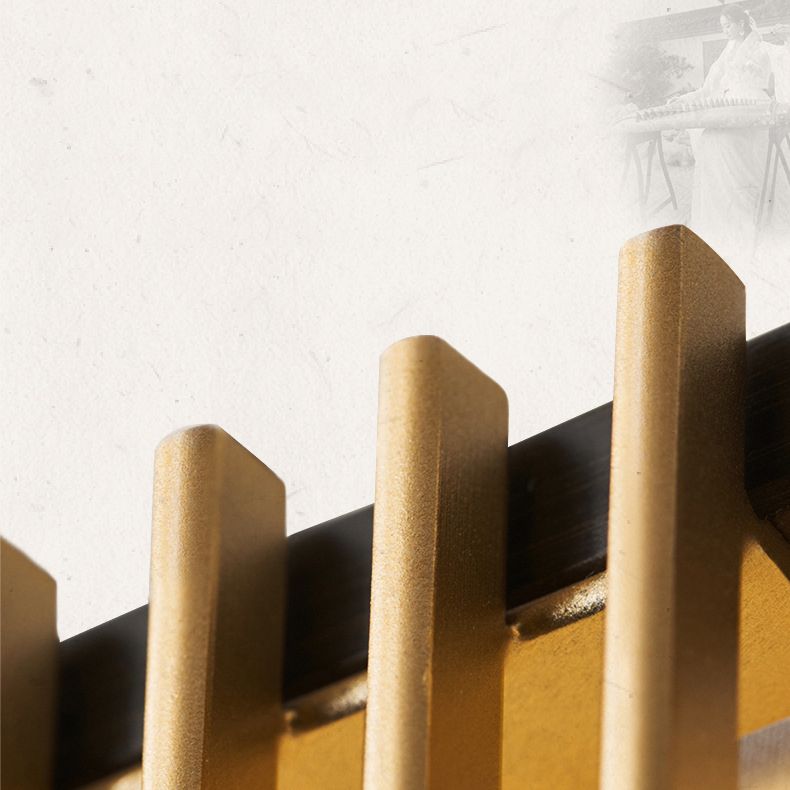 Rectangle Fabric Shade Pendant Hanging Lamp Chinese Style 1 Light Bedroom Hanging Ceiling Light